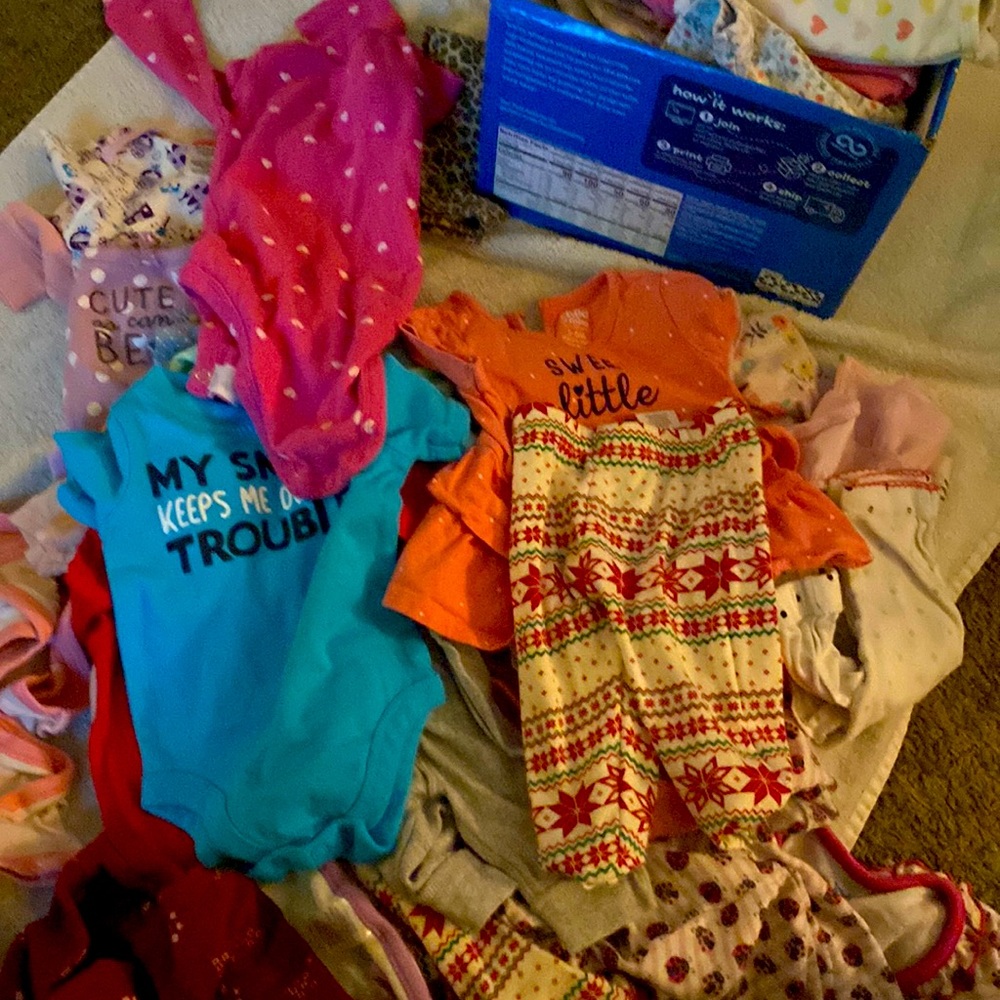 Over 40 prices onesies and leggings 0-3 months
